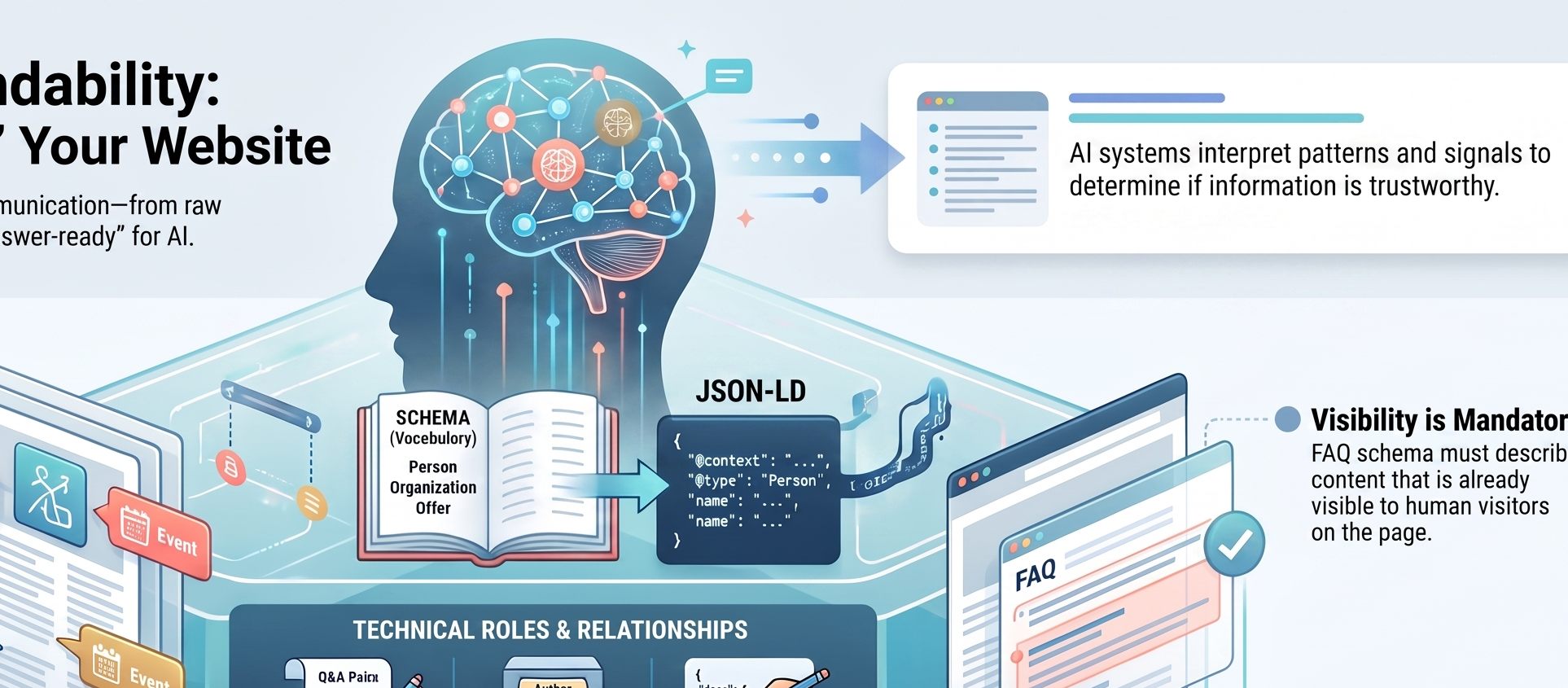 Illustration of how AI systems interpret website content